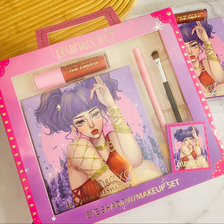 ست 4 تکه آرایشی KEVIN COCO مدل Pink Blonde