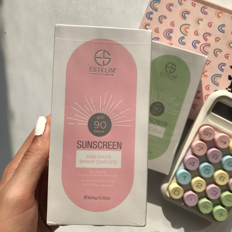 ضد آفتاب ضد لک صورتی استلین spf90