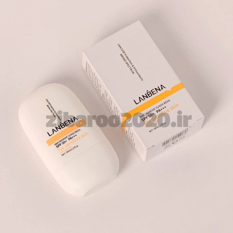 کرم ضد آفتاب نیاسینامید لانبنا SPF 50 Lanbena Niacinamide Sunscreen SPF 50+ PA