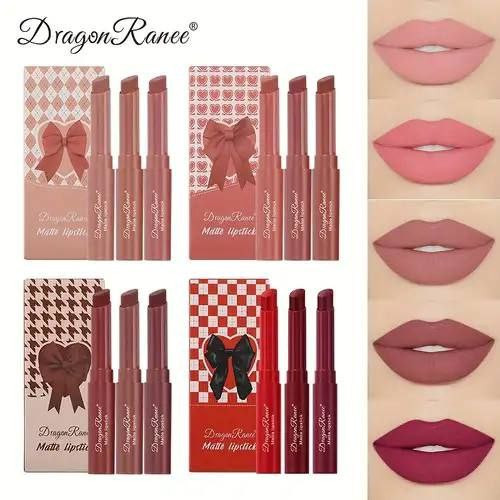 پک رژ مایع 3 تایی پاپیونی دراگون dragon ranee