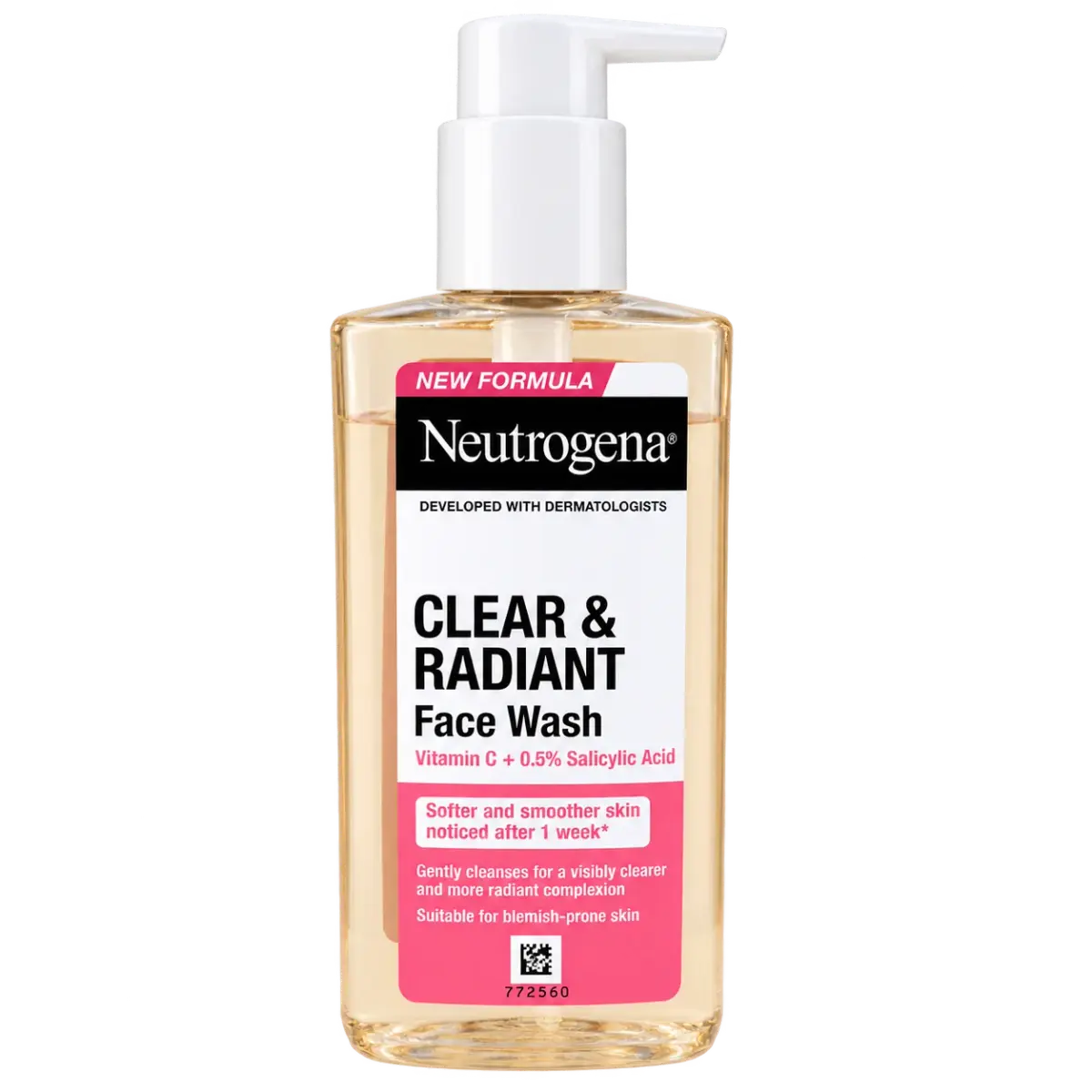 فیس واش ویتامین سی و سالیسیلیک اسید Clear & Radiant نوتروژینا