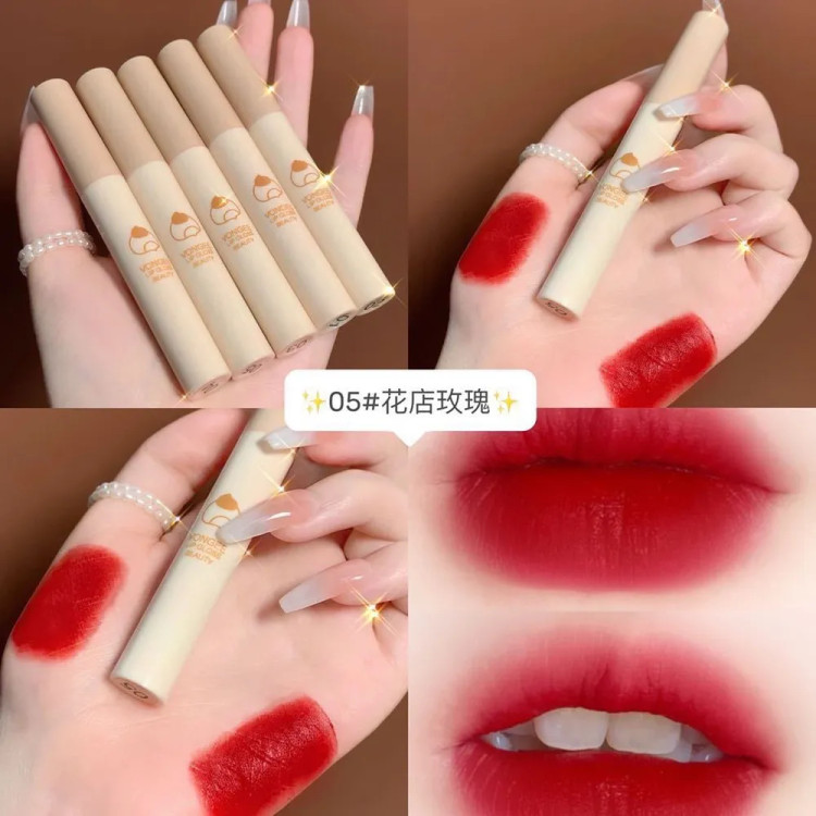 پک رژ لب مایع مخملی Vongee مدل Chestnut Velvet Lip Glaze