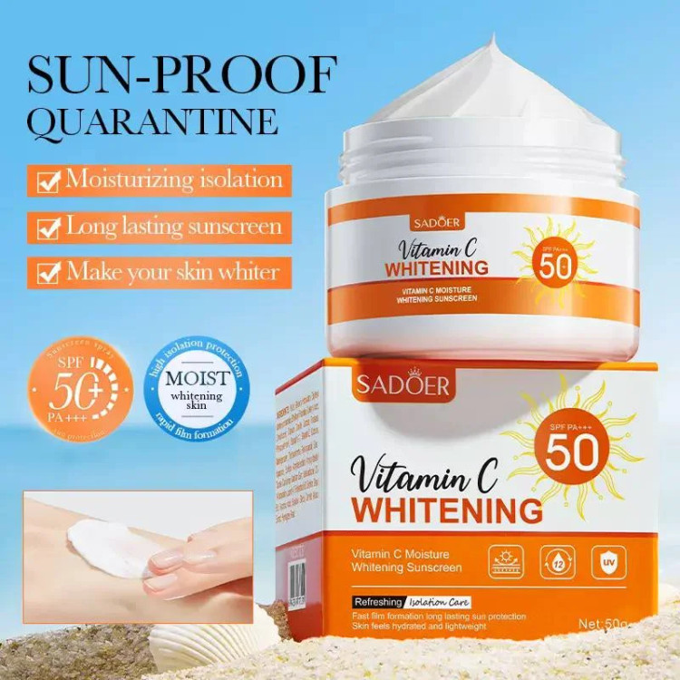 کرم ضدآفتاب کاسهای ویتامین C سادور SPF50